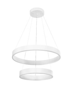 kelvo® VENOM KLV-101-0197 Κρεμαστό Φωτιστικό Οροφής LED 75W 7500lm 120° AC 220-240V IP20 Ρυθμιζόμενο Λευκό CCT με Χειριστήριο από 2700K έως 6000K Dimmable – Lumileds SMD Chip – Λευκό Ματ – Μ60 x Π60 x Υ40cm – 3 Χρόνια Εγγύηση