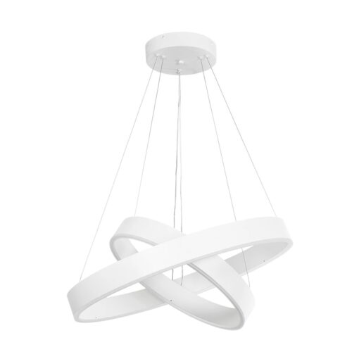 kelvo® VENOM KLV-101-0197 Κρεμαστό Φωτιστικό Οροφής LED 75W 7500lm 120° AC 220-240V IP20 Ρυθμιζόμενο Λευκό CCT με Χειριστήριο από 2700K έως 6000K Dimmable – Lumileds SMD Chip – Λευκό Ματ – Μ60 x Π60 x Υ40cm – 3 Χρόνια Εγγύηση