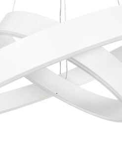 kelvo® VENOM KLV-101-0197 Κρεμαστό Φωτιστικό Οροφής LED 75W 7500lm 120° AC 220-240V IP20 Ρυθμιζόμενο Λευκό CCT με Χειριστήριο από 2700K έως 6000K Dimmable – Lumileds SMD Chip – Λευκό Ματ – Μ60 x Π60 x Υ40cm – 3 Χρόνια Εγγύηση