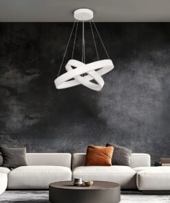 kelvo® VENOM KLV-101-0197-V2 Κρεμαστό Φωτιστικό Οροφής LED 75W 7500lm 120° AC 220-240V IP20 Ρυθμιζόμενο Λευκό CCT με Χειριστήριο από 2700K έως 6000K Dimmable – Lumileds SMD Chip – Λευκό Ματ – Μ60 x Π60 x Υ40cm – 3 Χρόνια Εγγύηση