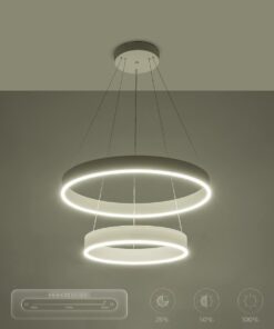 kelvo® VENOM KLV-101-0197-V2 Κρεμαστό Φωτιστικό Οροφής LED 75W 7500lm 120° AC 220-240V IP20 Ρυθμιζόμενο Λευκό CCT με Χειριστήριο από 2700K έως 6000K Dimmable – Lumileds SMD Chip – Λευκό Ματ – Μ60 x Π60 x Υ40cm – 3 Χρόνια Εγγύηση