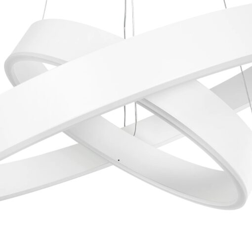 kelvo® VENOM KLV-101-0197-V2 Κρεμαστό Φωτιστικό Οροφής LED 75W 7500lm 120° AC 220-240V IP20 Ρυθμιζόμενο Λευκό CCT με Χειριστήριο από 2700K έως 6000K Dimmable – Lumileds SMD Chip – Λευκό Ματ – Μ60 x Π60 x Υ40cm – 3 Χρόνια Εγγύηση