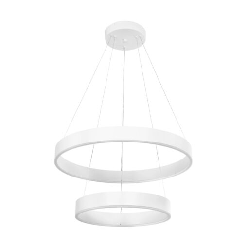 kelvo® VENOM KLV-101-0197-V2 Κρεμαστό Φωτιστικό Οροφής LED 75W 7500lm 120° AC 220-240V IP20 Ρυθμιζόμενο Λευκό CCT με Χειριστήριο από 2700K έως 6000K Dimmable – Lumileds SMD Chip – Λευκό Ματ – Μ60 x Π60 x Υ40cm – 3 Χρόνια Εγγύηση