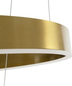 kelvo® VENOM KLV-101-0198-V2 Κρεμαστό Φωτιστικό Οροφής LED 75W 7500lm 120° AC 220-240V IP20 Ρυθμιζόμενο Λευκό CCT με Χειριστήριο από 2700K έως 6000K Dimmable – Lumileds SMD Chip – Χρυσό Πλατίνα – Μ60 x Π60 x Υ40cm – 3 Χρόνια Εγγύηση
