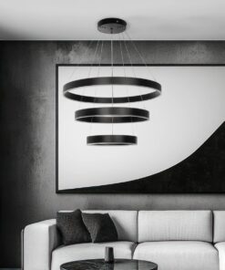 kelvo® VENOM KLV-101-0199 Κρεμαστό Φωτιστικό Οροφής LED 120W 12000lm 120° AC 220-240V IP20 Ρυθμιζόμενο Λευκό CCT με Χειριστήριο από 2700K έως 6000K Dimmable – Lumileds SMD Chip – Μαύρο Ματ – Μ80 x Π80 x Υ80cm – 3 Χρόνια Εγγύηση