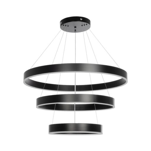 kelvo® VENOM KLV-101-0199 Κρεμαστό Φωτιστικό Οροφής LED 120W 12000lm 120° AC 220-240V IP20 Ρυθμιζόμενο Λευκό CCT με Χειριστήριο από 2700K έως 6000K Dimmable – Lumileds SMD Chip – Μαύρο Ματ – Μ80 x Π80 x Υ80cm – 3 Χρόνια Εγγύηση