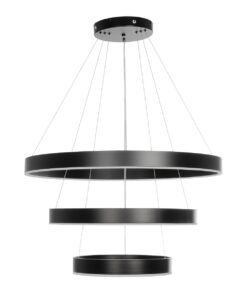 kelvo® VENOM KLV-101-0199 Κρεμαστό Φωτιστικό Οροφής LED 120W 12000lm 120° AC 220-240V IP20 Ρυθμιζόμενο Λευκό CCT με Χειριστήριο από 2700K έως 6000K Dimmable – Lumileds SMD Chip – Μαύρο Ματ – Μ80 x Π80 x Υ80cm – 3 Χρόνια Εγγύηση