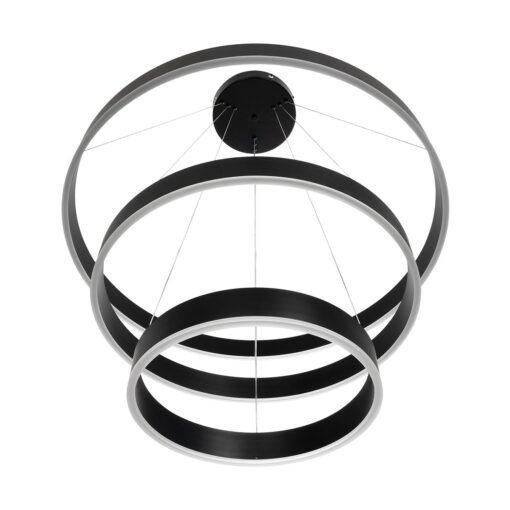kelvo® VENOM KLV-101-0199 Κρεμαστό Φωτιστικό Οροφής LED 120W 12000lm 120° AC 220-240V IP20 Ρυθμιζόμενο Λευκό CCT με Χειριστήριο από 2700K έως 6000K Dimmable – Lumileds SMD Chip – Μαύρο Ματ – Μ80 x Π80 x Υ80cm – 3 Χρόνια Εγγύηση