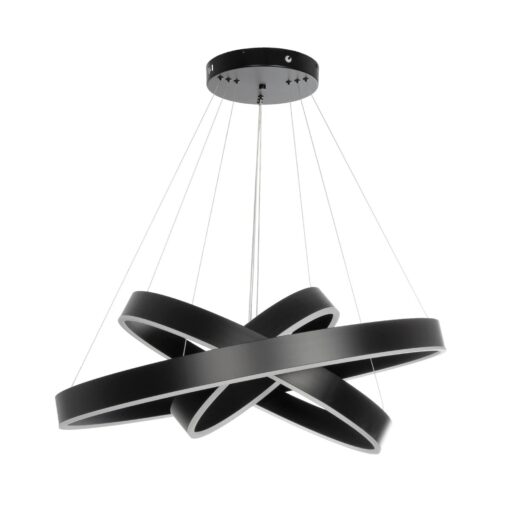 kelvo® VENOM KLV-101-0199 Κρεμαστό Φωτιστικό Οροφής LED 120W 12000lm 120° AC 220-240V IP20 Ρυθμιζόμενο Λευκό CCT με Χειριστήριο από 2700K έως 6000K Dimmable – Lumileds SMD Chip – Μαύρο Ματ – Μ80 x Π80 x Υ80cm – 3 Χρόνια Εγγύηση
