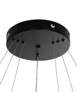 kelvo® VENOM KLV-101-0199 Κρεμαστό Φωτιστικό Οροφής LED 120W 12000lm 120° AC 220-240V IP20 Ρυθμιζόμενο Λευκό CCT με Χειριστήριο από 2700K έως 6000K Dimmable – Lumileds SMD Chip – Μαύρο Ματ – Μ80 x Π80 x Υ80cm – 3 Χρόνια Εγγύηση