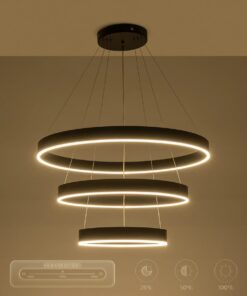 kelvo® VENOM KLV-101-0199-V2 Κρεμαστό Φωτιστικό Οροφής LED 120W 12000lm 120° AC 220-240V IP20 Ρυθμιζόμενο Λευκό CCT με Χειριστήριο από 2700K έως 6000K Dimmable – Lumileds SMD Chip – Μαύρο Ματ – Μ80 x Π80 x Υ80cm – 3 Χρόνια Εγγύηση