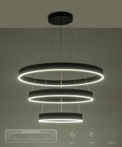 kelvo® VENOM KLV-101-0199-V2 Κρεμαστό Φωτιστικό Οροφής LED 120W 12000lm 120° AC 220-240V IP20 Ρυθμιζόμενο Λευκό CCT με Χειριστήριο από 2700K έως 6000K Dimmable – Lumileds SMD Chip – Μαύρο Ματ – Μ80 x Π80 x Υ80cm – 3 Χρόνια Εγγύηση