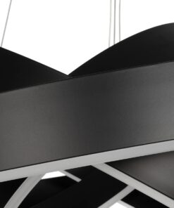 kelvo® VENOM KLV-101-0199-V2 Κρεμαστό Φωτιστικό Οροφής LED 120W 12000lm 120° AC 220-240V IP20 Ρυθμιζόμενο Λευκό CCT με Χειριστήριο από 2700K έως 6000K Dimmable – Lumileds SMD Chip – Μαύρο Ματ – Μ80 x Π80 x Υ80cm – 3 Χρόνια Εγγύηση