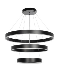 kelvo® VENOM KLV-101-0199-V2 Κρεμαστό Φωτιστικό Οροφής LED 120W 12000lm 120° AC 220-240V IP20 Ρυθμιζόμενο Λευκό CCT με Χειριστήριο από 2700K έως 6000K Dimmable – Lumileds SMD Chip – Μαύρο Ματ – Μ80 x Π80 x Υ80cm – 3 Χρόνια Εγγύηση