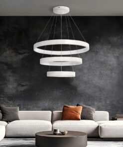 kelvo® VENOM KLV-101-0200 Κρεμαστό Φωτιστικό Οροφής LED 120W 12000lm 120° AC 220-240V IP20 Ρυθμιζόμενο Λευκό CCT με Χειριστήριο από 2700K έως 6000K Dimmable – Lumileds SMD Chip – Λευκό Ματ – Μ80 x Π80 x Υ80cm – 3 Χρόνια Εγγύηση
