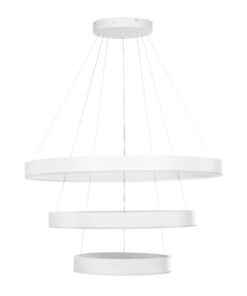 kelvo® VENOM KLV-101-0200 Κρεμαστό Φωτιστικό Οροφής LED 120W 12000lm 120° AC 220-240V IP20 Ρυθμιζόμενο Λευκό CCT με Χειριστήριο από 2700K έως 6000K Dimmable – Lumileds SMD Chip – Λευκό Ματ – Μ80 x Π80 x Υ80cm – 3 Χρόνια Εγγύηση