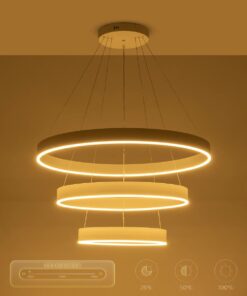 kelvo® VENOM KLV-101-0200 Κρεμαστό Φωτιστικό Οροφής LED 120W 12000lm 120° AC 220-240V IP20 Ρυθμιζόμενο Λευκό CCT με Χειριστήριο από 2700K έως 6000K Dimmable – Lumileds SMD Chip – Λευκό Ματ – Μ80 x Π80 x Υ80cm – 3 Χρόνια Εγγύηση