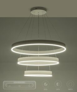 kelvo® VENOM KLV-101-0200 Κρεμαστό Φωτιστικό Οροφής LED 120W 12000lm 120° AC 220-240V IP20 Ρυθμιζόμενο Λευκό CCT με Χειριστήριο από 2700K έως 6000K Dimmable – Lumileds SMD Chip – Λευκό Ματ – Μ80 x Π80 x Υ80cm – 3 Χρόνια Εγγύηση