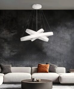 kelvo® VENOM KLV-101-0200-V2 Κρεμαστό Φωτιστικό Οροφής LED 120W 12000lm 120° AC 220-240V IP20 Ρυθμιζόμενο Λευκό CCT με Χειριστήριο από 2700K έως 6000K Dimmable – Lumileds SMD Chip – Λευκό Ματ – Μ80 x Π80 x Υ80cm – 3 Χρόνια Εγγύηση