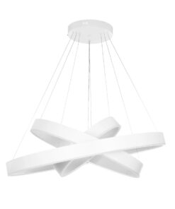 kelvo® VENOM KLV-101-0200-V2 Κρεμαστό Φωτιστικό Οροφής LED 120W 12000lm 120° AC 220-240V IP20 Ρυθμιζόμενο Λευκό CCT με Χειριστήριο από 2700K έως 6000K Dimmable – Lumileds SMD Chip – Λευκό Ματ – Μ80 x Π80 x Υ80cm – 3 Χρόνια Εγγύηση