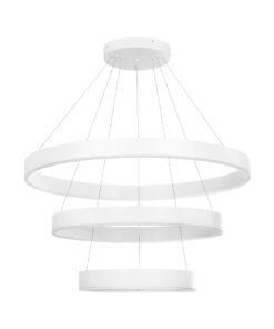 kelvo® VENOM KLV-101-0200-V2 Κρεμαστό Φωτιστικό Οροφής LED 120W 12000lm 120° AC 220-240V IP20 Ρυθμιζόμενο Λευκό CCT με Χειριστήριο από 2700K έως 6000K Dimmable – Lumileds SMD Chip – Λευκό Ματ – Μ80 x Π80 x Υ80cm – 3 Χρόνια Εγγύηση