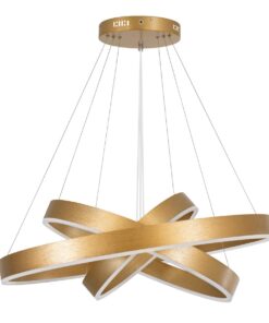 kelvo® VENOM KLV-101-0201 Κρεμαστό Φωτιστικό Οροφής LED 120W 12000lm 120° AC 220-240V IP20 Ρυθμιζόμενο Λευκό CCT με Χειριστήριο από 2700K έως 6000K Dimmable – Lumileds SMD Chip – Χρυσό Πλατίνα – Μ80 x Π80 x Υ80cm – 3 Χρόνια Εγγύηση