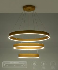 kelvo® VENOM KLV-101-0201-V2 Κρεμαστό Φωτιστικό Οροφής LED 120W 12000lm 120° AC 220-240V IP20 Ρυθμιζόμενο Λευκό CCT με Χειριστήριο από 2700K έως 6000K Dimmable – Lumileds SMD Chip – Χρυσό Πλατίνα – Μ80 x Π80 x Υ80cm – 3 Χρόνια Εγγύηση