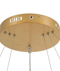 kelvo® VENOM KLV-101-0201-V2 Κρεμαστό Φωτιστικό Οροφής LED 120W 12000lm 120° AC 220-240V IP20 Ρυθμιζόμενο Λευκό CCT με Χειριστήριο από 2700K έως 6000K Dimmable – Lumileds SMD Chip – Χρυσό Πλατίνα – Μ80 x Π80 x Υ80cm – 3 Χρόνια Εγγύηση