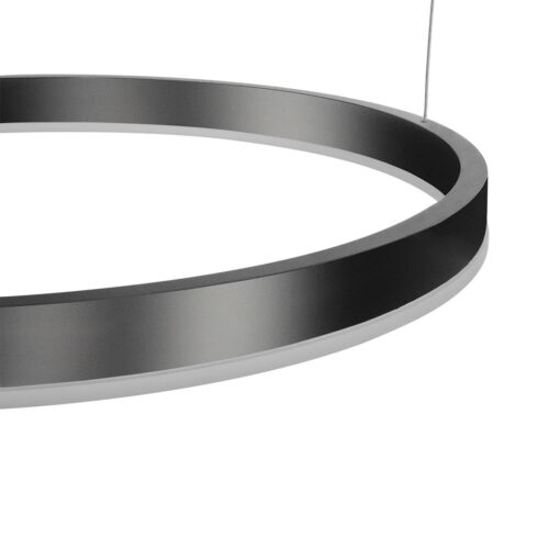 kelvo® VENOM KLV-101-0202 Κρεμαστό Φωτιστικό Οροφής LED 150W 15000lm 120° AC 220-240V IP20 Ρυθμιζόμενο Λευκό CCT με Χειριστήριο από 2700K έως 6000K Dimmable – Lumileds SMD Chip – Μαύρο Ματ – Μ150 x Π90 x Υ60cm – 3 Χρόνια Εγγύηση