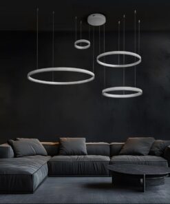 kelvo® VENOM KLV-101-0203 Κρεμαστό Φωτιστικό Οροφής LED 150W 15000lm 120° AC 220-240V IP20 Ρυθμιζόμενο Λευκό CCT με Χειριστήριο από 2700K έως 6000K Dimmable – Lumileds SMD Chip – Λευκό Ματ – Μ150 x Π90 x Υ60cm – 3 Χρόνια Εγγύηση