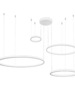 kelvo® VENOM KLV-101-0203 Κρεμαστό Φωτιστικό Οροφής LED 150W 15000lm 120° AC 220-240V IP20 Ρυθμιζόμενο Λευκό CCT με Χειριστήριο από 2700K έως 6000K Dimmable – Lumileds SMD Chip – Λευκό Ματ – Μ150 x Π90 x Υ60cm – 3 Χρόνια Εγγύηση