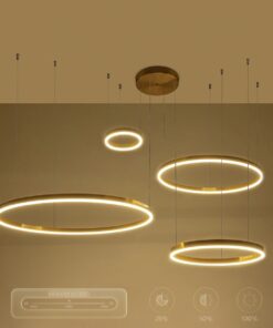kelvo® VENOM KLV-101-0204 Κρεμαστό Φωτιστικό Οροφής LED 150W 15000lm 120° AC 220-240V IP20 Ρυθμιζόμενο Λευκό CCT με Χειριστήριο από 2700K έως 6000K Dimmable – Lumileds SMD Chip – Χρυσό Πλατίνα – Μ150 x Π90 x Υ60cm – 3 Χρόνια Εγγύηση