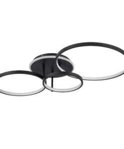 kelvo® NEMESIS KLV-101-0205 Φωτιστικό Οροφής LED 98W 9800lm 360° AC 220-240V IP20 Ρυθμιζόμενο Λευκό CCT με Χειριστήριο από 2700K έως 6000K Dimmable – Lumileds SMD Chip – Μαύρο Ματ – Μ89 x Π60 x Υ19cm – 3 Χρόνια Εγγύηση