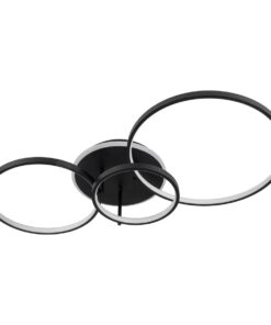 kelvo® NEMESIS KLV-101-0205 Φωτιστικό Οροφής LED 98W 9800lm 360° AC 220-240V IP20 Ρυθμιζόμενο Λευκό CCT με Χειριστήριο από 2700K έως 6000K Dimmable – Lumileds SMD Chip – Μαύρο Ματ – Μ89 x Π60 x Υ19cm – 3 Χρόνια Εγγύηση