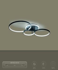 kelvo® NEMESIS KLV-101-0205 Φωτιστικό Οροφής LED 98W 9800lm 360° AC 220-240V IP20 Ρυθμιζόμενο Λευκό CCT με Χειριστήριο από 2700K έως 6000K Dimmable – Lumileds SMD Chip – Μαύρο Ματ – Μ89 x Π60 x Υ19cm – 3 Χρόνια Εγγύηση