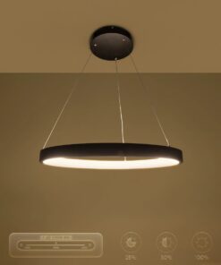 kelvo® NEMESIS KLV-101-0208 Κρεμαστό Φωτιστικό Οροφής LED 45W 4500lm 180° AC 220-240V IP20 Ρυθμιζόμενο Λευκό CCT με Χειριστήριο από 2700K έως 6000K Dimmable – Lumileds SMD Chip – Μαύρο Ματ – Μ60 x Π60 x Υ4cm – 3 Χρόνια Εγγύηση