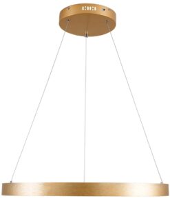kelvo® NEMESIS KLV-101-0210 Κρεμαστό Φωτιστικό Οροφής LED 45W 4500lm 180° AC 220-240V IP20 Ρυθμιζόμενο Λευκό CCT με Χειριστήριο από 2700K έως 6000K Dimmable – Lumileds SMD Chip – Χρυσό Πλατίνα – Μ60 x Π60 x Υ4cm – 3 Χρόνια Εγγύηση