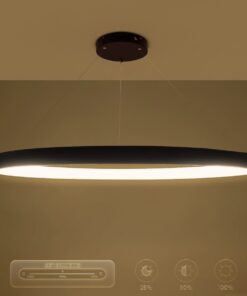 kelvo® NEMESIS KLV-101-0211 Κρεμαστό Φωτιστικό Οροφής LED 67W 6700lm 180° AC 220-240V IP20 Ρυθμιζόμενο Λευκό CCT με Χειριστήριο από 2700K έως 6000K Dimmable – Lumileds SMD Chip – Μαύρο Ματ – Μ80 x Π80 x Υ4cm – 3 Χρόνια Εγγύηση