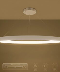 kelvo® NEMESIS KLV-101-0212 Κρεμαστό Φωτιστικό Οροφής LED 67W 6700lm 180° AC 220-240V IP20 Ρυθμιζόμενο Λευκό CCT με Χειριστήριο από 2700K έως 6000K Dimmable – Lumileds SMD Chip – Λευκό Ματ – Μ80 x Π80 x Υ4cm – 3 Χρόνια Εγγύηση