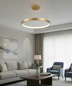 kelvo® NEMESIS KLV-101-0213 Κρεμαστό Φωτιστικό Οροφής LED 67W 6700lm 180° AC 220-240V IP20 Ρυθμιζόμενο Λευκό CCT με Χειριστήριο από 2700K έως 6000K Dimmable – Lumileds SMD Chip – Χρυσό Πλατίνα – Μ80 x Π80 x Υ4cm – 3 Χρόνια Εγγύηση