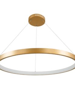 kelvo® NEMESIS KLV-101-0213 Κρεμαστό Φωτιστικό Οροφής LED 67W 6700lm 180° AC 220-240V IP20 Ρυθμιζόμενο Λευκό CCT με Χειριστήριο από 2700K έως 6000K Dimmable – Lumileds SMD Chip – Χρυσό Πλατίνα – Μ80 x Π80 x Υ4cm – 3 Χρόνια Εγγύηση