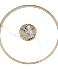 kelvo® NEMESIS KLV-101-0213 Κρεμαστό Φωτιστικό Οροφής LED 67W 6700lm 180° AC 220-240V IP20 Ρυθμιζόμενο Λευκό CCT με Χειριστήριο από 2700K έως 6000K Dimmable – Lumileds SMD Chip – Χρυσό Πλατίνα – Μ80 x Π80 x Υ4cm – 3 Χρόνια Εγγύηση