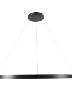 kelvo® NEMESIS KLV-101-0214 Κρεμαστό Φωτιστικό Οροφής LED 75W 7500lm 180° AC 220-240V IP20 Ρυθμιζόμενο Λευκό CCT με Χειριστήριο από 2700K έως 6000K Dimmable – Lumileds SMD Chip – Μαύρο Ματ – Μ100 x Π100 x Υ4cm – 3 Χρόνια Εγγύηση