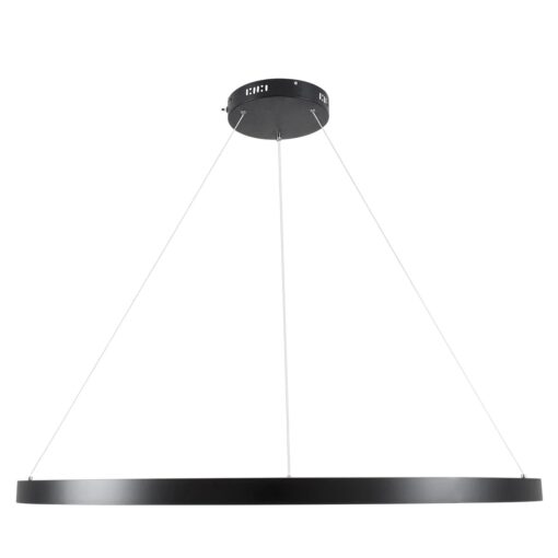 kelvo® NEMESIS KLV-101-0214 Κρεμαστό Φωτιστικό Οροφής LED 75W 7500lm 180° AC 220-240V IP20 Ρυθμιζόμενο Λευκό CCT με Χειριστήριο από 2700K έως 6000K Dimmable – Lumileds SMD Chip – Μαύρο Ματ – Μ100 x Π100 x Υ4cm – 3 Χρόνια Εγγύηση