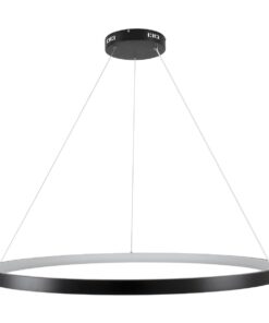 kelvo® NEMESIS KLV-101-0214 Κρεμαστό Φωτιστικό Οροφής LED 75W 7500lm 180° AC 220-240V IP20 Ρυθμιζόμενο Λευκό CCT με Χειριστήριο από 2700K έως 6000K Dimmable – Lumileds SMD Chip – Μαύρο Ματ – Μ100 x Π100 x Υ4cm – 3 Χρόνια Εγγύηση