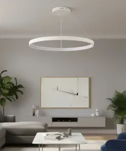 kelvo® NEMESIS KLV-101-0215 Κρεμαστό Φωτιστικό Οροφής LED 75W 7500lm 180° AC 220-240V IP20 Ρυθμιζόμενο Λευκό CCT με Χειριστήριο από 2700K έως 6000K Dimmable – Lumileds SMD Chip – Λευκό Ματ – Μ100 x Π100 x Υ4cm – 3 Χρόνια Εγγύηση