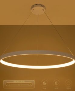 kelvo® NEMESIS KLV-101-0215 Κρεμαστό Φωτιστικό Οροφής LED 75W 7500lm 180° AC 220-240V IP20 Ρυθμιζόμενο Λευκό CCT με Χειριστήριο από 2700K έως 6000K Dimmable – Lumileds SMD Chip – Λευκό Ματ – Μ100 x Π100 x Υ4cm – 3 Χρόνια Εγγύηση
