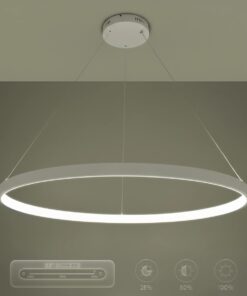 kelvo® NEMESIS KLV-101-0215 Κρεμαστό Φωτιστικό Οροφής LED 75W 7500lm 180° AC 220-240V IP20 Ρυθμιζόμενο Λευκό CCT με Χειριστήριο από 2700K έως 6000K Dimmable – Lumileds SMD Chip – Λευκό Ματ – Μ100 x Π100 x Υ4cm – 3 Χρόνια Εγγύηση