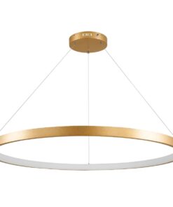 kelvo® NEMESIS KLV-101-0216 Κρεμαστό Φωτιστικό Οροφής LED 75W 7500lm 180° AC 220-240V IP20 Ρυθμιζόμενο Λευκό CCT με Χειριστήριο από 2700K έως 6000K Dimmable – Lumileds SMD Chip – Χρυσό Πλατίνα – Μ100 x Π100 x Υ4cm – 3 Χρόνια Εγγύηση