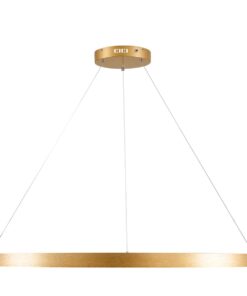 kelvo® NEMESIS KLV-101-0216 Κρεμαστό Φωτιστικό Οροφής LED 75W 7500lm 180° AC 220-240V IP20 Ρυθμιζόμενο Λευκό CCT με Χειριστήριο από 2700K έως 6000K Dimmable – Lumileds SMD Chip – Χρυσό Πλατίνα – Μ100 x Π100 x Υ4cm – 3 Χρόνια Εγγύηση